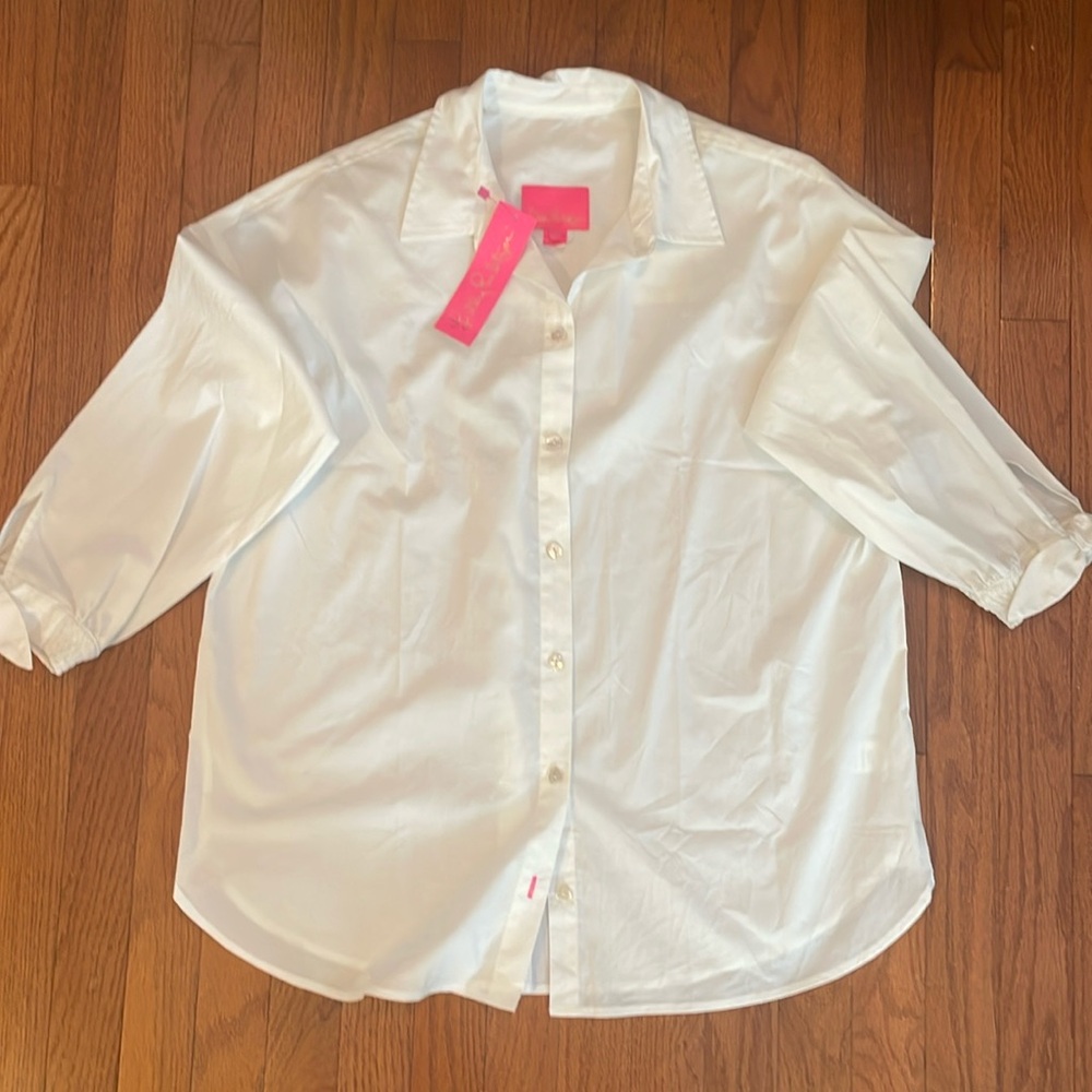 Lilly Pulitzer Lesia relaxed button down top